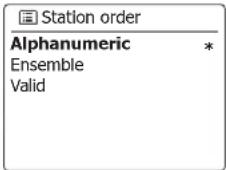 SANGEAN SB100 - Configuration de l'ordre des stations - 7