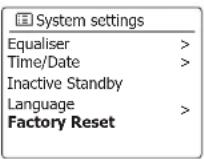 SANGEAN BTR160 - Réinitialisation de la configuration d'usine - 1