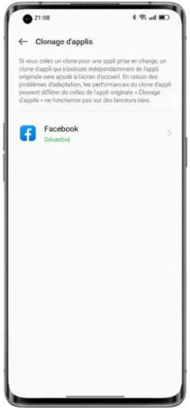 OPPO Find X5 Lite - Utiliser Clonage d'applis pour séparer vos comptes professionnels et personnels - 1