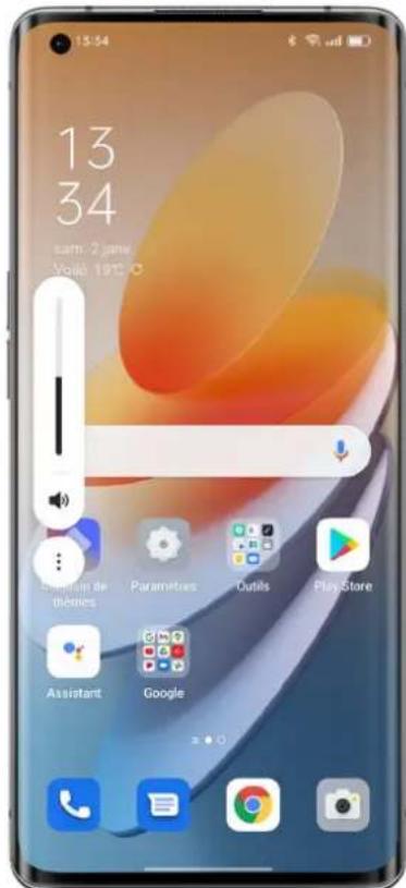 OPPO Find X5 Lite - Appuyer sur les boutons de volume pour régler le volume - 1