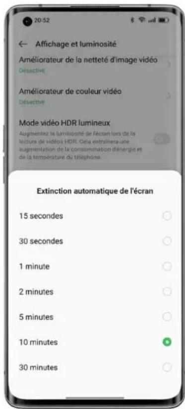 OPPO Find X5 Lite - Extinction automatique de l'écran - 1