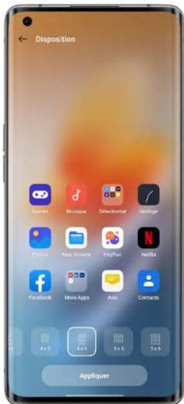 OPPO Find X5 Lite - Aperçu en temps réel de la disposition des icônes - 1