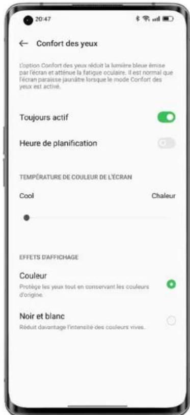 OPPO Find X5 Lite - Modes de confort des yeux - 1