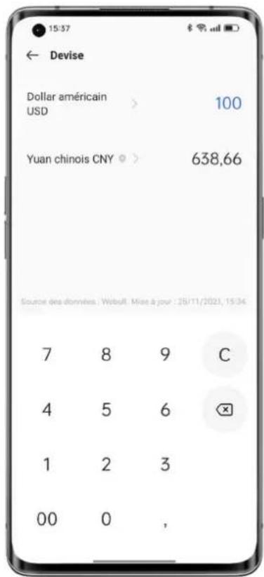 OPPO Find X5 Lite - Calculer les taux de change en temps réel - 1