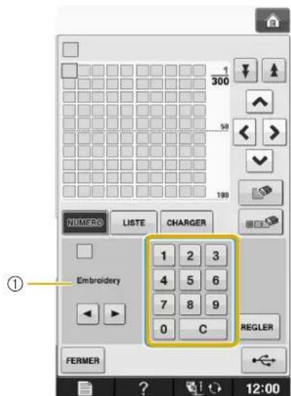 BABY LOCK Pathfinder - Utilizez 1 2 3 4 5 6 7 8 9 0 pour entrer un numero de couleur a quatre chiffres. - 1