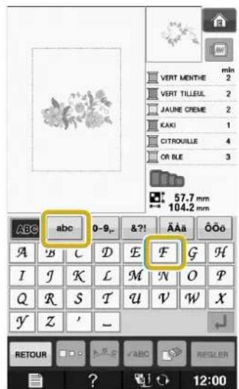BABY LOCK Pathfinder - Sélectionnez ABC et entrez « Flower » - 1