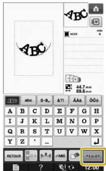 BABY LOCK Pathfinder - Lorsque you avez terminé les sélections, appuyez sur REGLER - 1