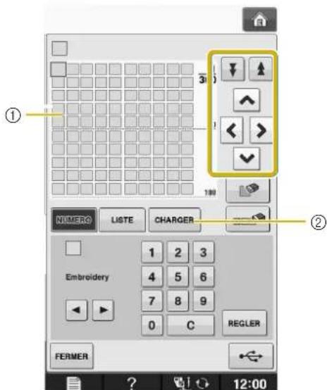 BABY LOCK Pathfinder - Utilisez pour selectionner l'emplacement ou ajouter une couleur dans le tableau de fils personnels. - 1
