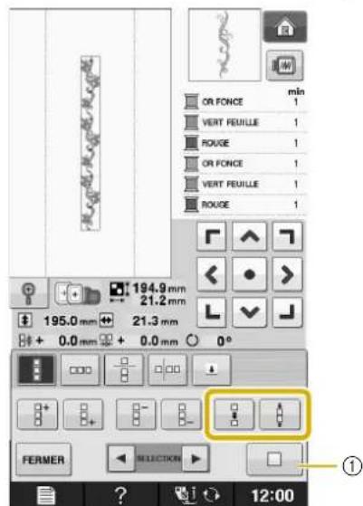 BABY LOCK Pathfinder - Ajustez l'espacement du motif repété. - 3