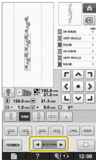 BABY LOCK Pathfinder - Utilisez et pour selectionner I'elément a repeter. - 1