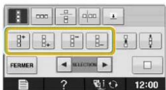BABY LOCK Pathfinder - Utilisez la touche pour repeter le motif au-dessus et la touche pour repeter le motif en dessous. - 1