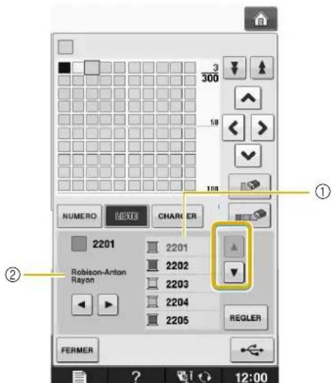 BABY LOCK Pathfinder - Utilisez ▲ ↓ pour ↑ selectionner couleur de fil. - 1