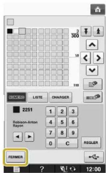 BABY LOCK Pathfinder - Appuyez sur FERMER pour revenir à l'écran initial. - 1