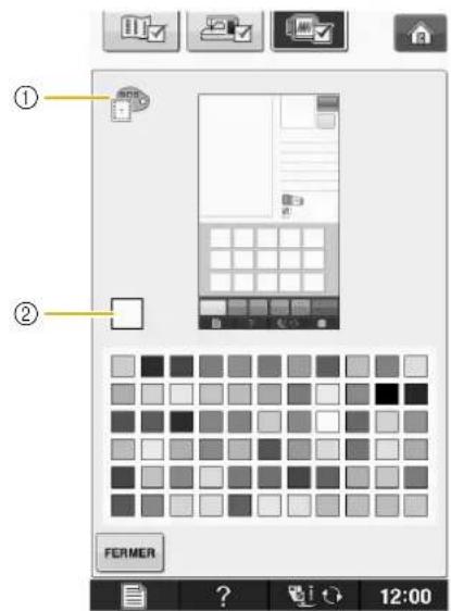 BABY LOCK Pathfinder - Selectionnez la couleur d'arrière-plan parmi les 66 réglages disponibles. - 1