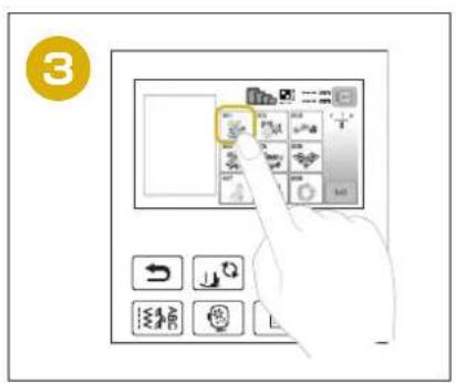 BABY LOCK Flare - Selecting Embroidery Patterns Seleccionar patrones de bordado Sélection des motifs de broderie - 3
