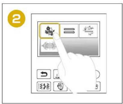 BABY LOCK Flare - Selecting Embroidery Patterns Seleccionar patrones de bordado Sélection des motifs de broderie - 2