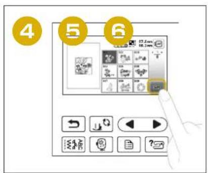 BABY LOCK Flare - Selecting Embroidery Patterns Seleccionar patrones de bordado Sélection des motifs de broderie - 4