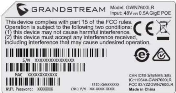 GRANDSTREAM GWN7600LR - Montage Vertical - 8
