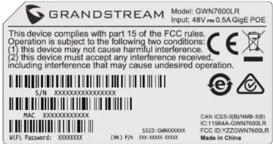 GRANDSTREAM GWN7600LR - Vertikale Installation - 6