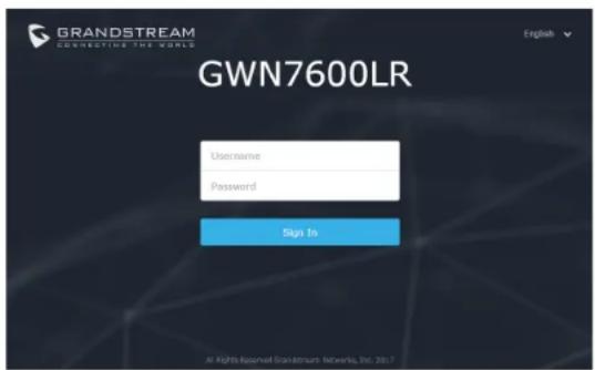 GRANDSTREAM GWN7600LR - ACCESSO ALL'INTERFACCIA DI CONFIGURAZIONE - 1