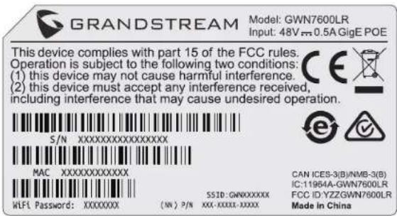 GRANDSTREAM GWN7600LR - Montagem Vertical - 5