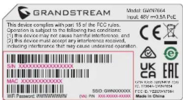 GRANDSTREAM GWN7664 - CONNECT TO GWN7664 DEFAULT Wi-Fi NETWORK - 1