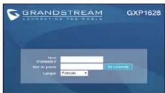 GRANDSTREAM GXP1628 - Configurer le GXP1628 en utilisant l'interface Web: - 1