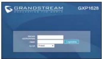 GRANDSTREAM GXP1628 - KONFIGURACJA TELEFONU: - 1