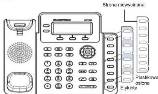 GRANDSTREAM GXP1628 - Instalacja etykiety papierowej BLF - 1