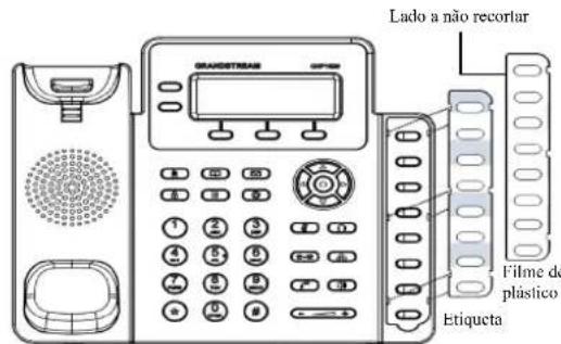 GRANDSTREAM GXP1628 - Instalar Papel de etiqueta BLF: - 1