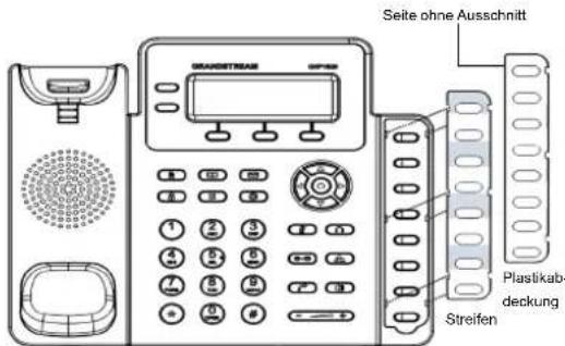GRANDSTREAM GXP1628 - Installation der BLF Papierstreifen - 1