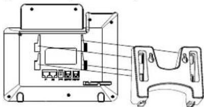 GRANDSTREAM GXP1628 - Installing the Phone (Wall Mount): - 1