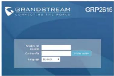GRANDSTREAM GRP2615 - Configurando el GRP2615 utilizando un navegador web: - 1
