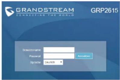 GRANDSTREAM GRP2615 - Konfiguration des GRP2615 via Web-Browser: - 1