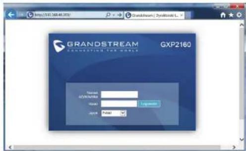 GRANDSTREAM GXP2160 - Skonfigurować GXP2160 za pomocą przeglądarki sieci Web: - 1