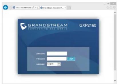 GRANDSTREAM GXP2160 - Configure the GXP2160 using Web Browser: - 1