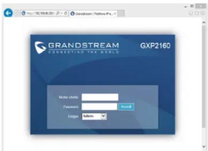 GRANDSTREAM GXP2160 - Configurazione del GXP2160 mediante un browser web: - 1