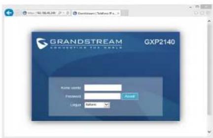 GRANDSTREAM GXP2140 - Configurazione del GXP2140 mediante un browser web: - 1