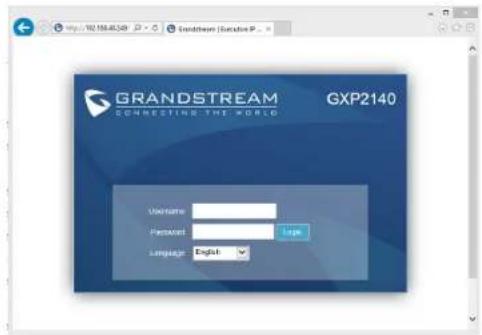 GRANDSTREAM GXP2140 - Configure the GXP2140 using a Web Browser: - 1