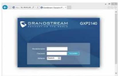 GRANDSTREAM GXP2140 - Konfiguration des GXP2140 via Web-Browser: - 1