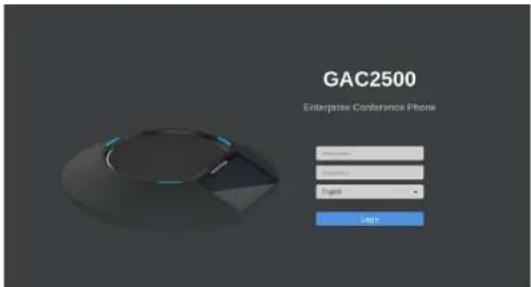 GRANDSTREAM GAC2500 - Configuring the GAC2500 Using Web Browser: - 1
