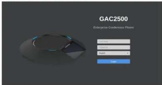 GRANDSTREAM GAC2500 - Configurazione del GAC2500 mediante un browser web: - 1