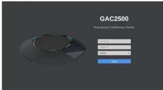 GRANDSTREAM GAC2500 - Configurando o GAC2500 Usando Web Browser: - 1