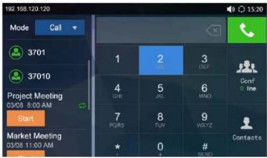 GRANDSTREAM GAC2500 - Configurazione del GAC2500 mediante il touchscreen: - 1