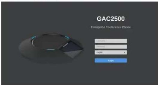 GRANDSTREAM GAC2500 - Konfigurieren Sie das GAC2500 über einen Webbrowser: - 1