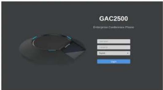 GRANDSTREAM GAC2500 - Configurer le GAC2500 Via le Navigateur Web: - 1