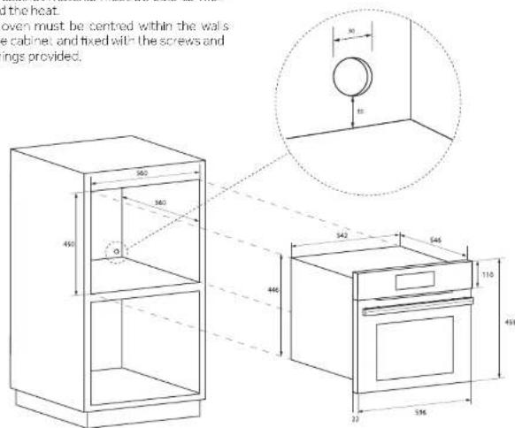 HAIER HWO45NB2B0B1 - INSTALLING THE OVEN IN THE COUNTER - 1