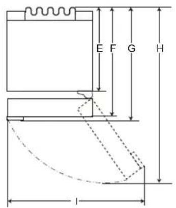 LG GBP61SWPFN - Rozmery a vzdialenosti - 2