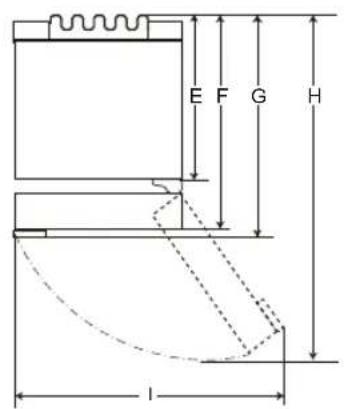 LG GBP61SWPFN - Dimensiuni Şi distanţa faţă de alte obiecte - 2