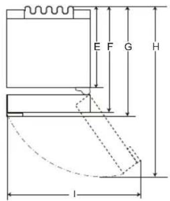 LG GBP61SWPFN - Méretek és hézagok - 2